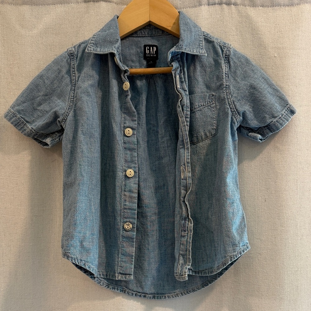 GAP Kids Light Blue Button-Up Shirt